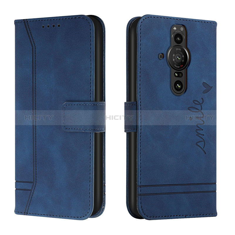 Custodia Portafoglio In Pelle Cover con Supporto H01X per Sony Xperia PRO-I