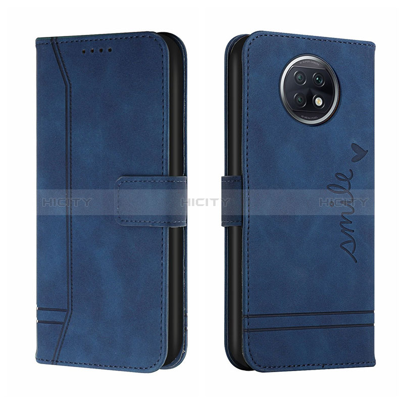Custodia Portafoglio In Pelle Cover con Supporto H01X per Xiaomi Redmi Note 9T 5G Blu