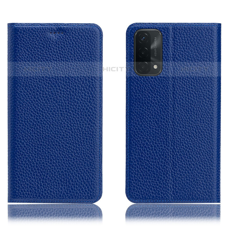 Custodia Portafoglio In Pelle Cover con Supporto H02P per OnePlus Nord N200 5G Blu