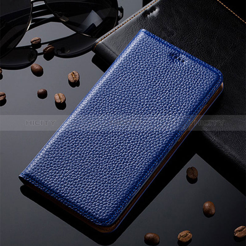 Custodia Portafoglio In Pelle Cover con Supporto H02P per Samsung Galaxy Note 20 Ultra 5G Blu