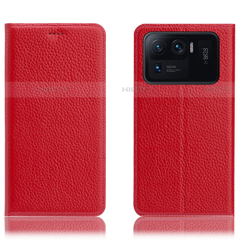 Custodia Portafoglio In Pelle Cover con Supporto H02P per Xiaomi Mi 11 Ultra 5G Rosso