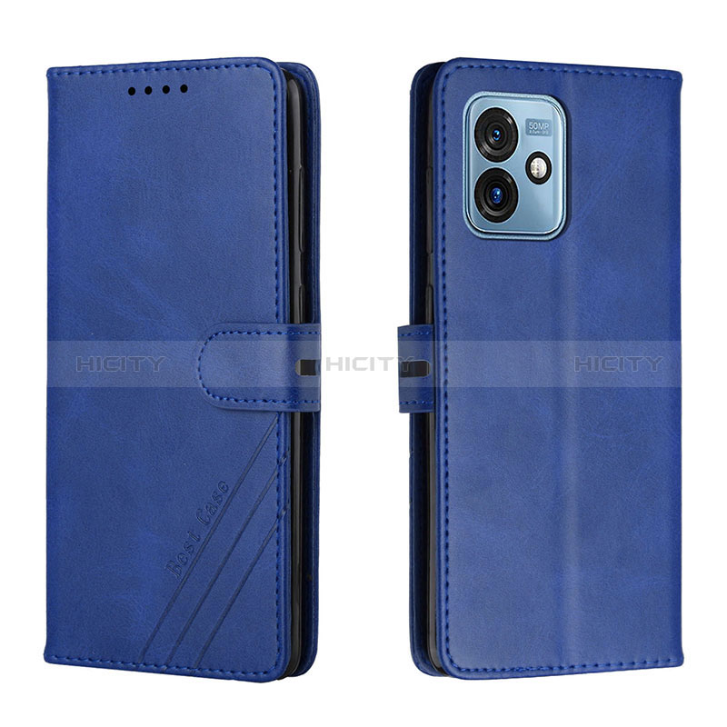Custodia Portafoglio In Pelle Cover con Supporto H02X per Motorola Moto G 5G (2023) Blu