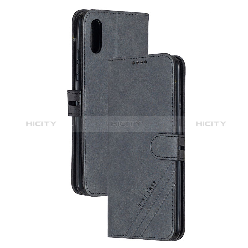 Custodia Portafoglio In Pelle Cover con Supporto H02X per Xiaomi Redmi 9AT Nero