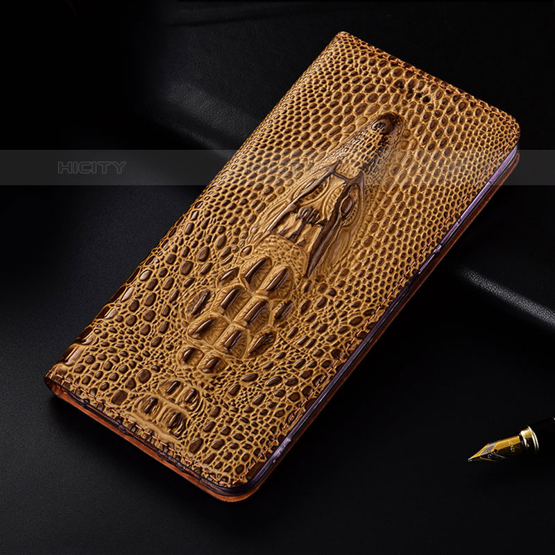 Custodia Portafoglio In Pelle Cover con Supporto H03P per Samsung Galaxy M33 5G Marrone