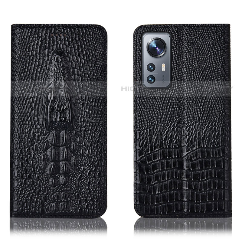 Custodia Portafoglio In Pelle Cover con Supporto H03P per Xiaomi Mi 12X 5G Nero