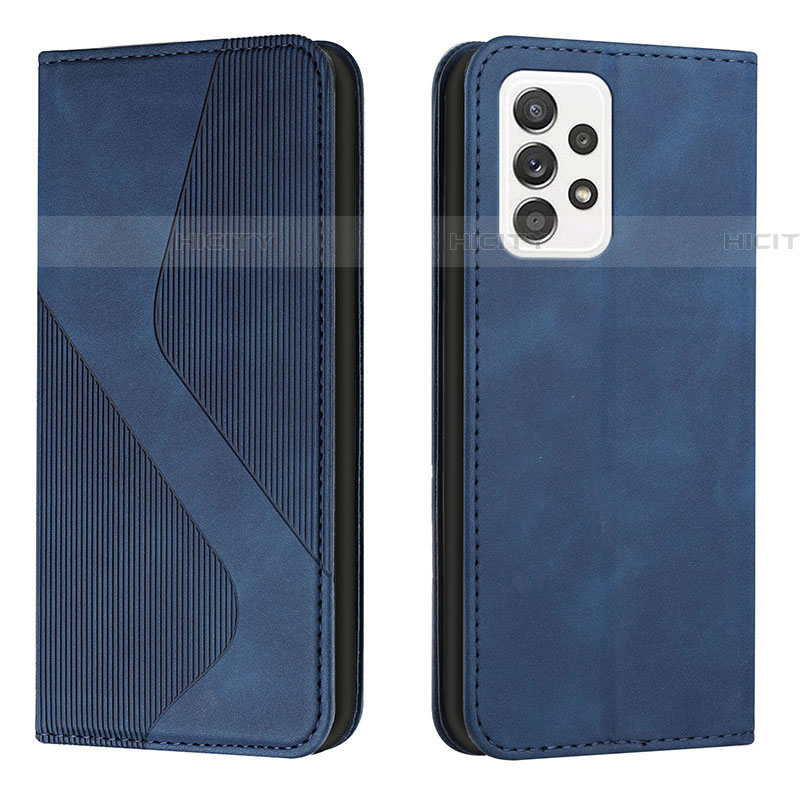 Custodia Portafoglio In Pelle Cover con Supporto H03X per Samsung Galaxy A53 5G Blu