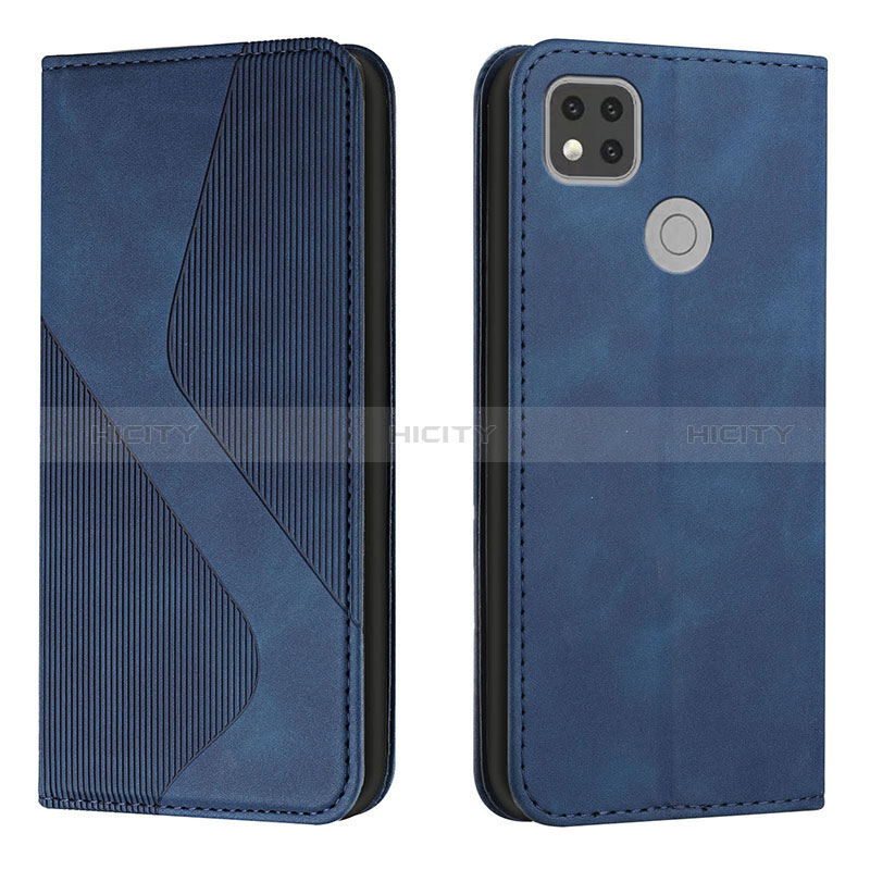 Custodia Portafoglio In Pelle Cover con Supporto H03X per Xiaomi Redmi 9 India Blu