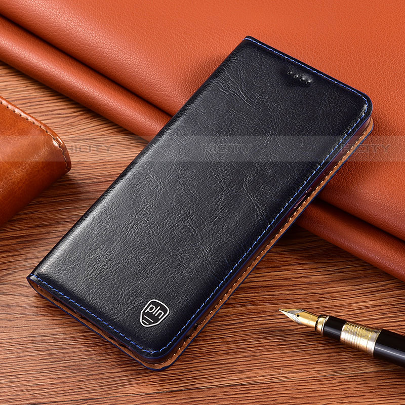 Custodia Portafoglio In Pelle Cover con Supporto H04P per Motorola Moto G30 Blu
