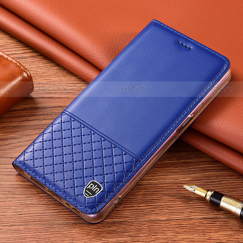 Custodia Portafoglio In Pelle Cover con Supporto H04P per Samsung Galaxy S21 5G Blu