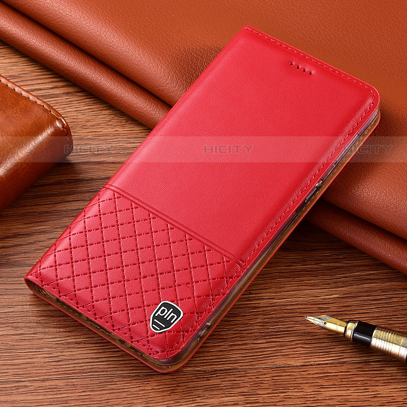 Custodia Portafoglio In Pelle Cover con Supporto H04P per Samsung Galaxy S21 5G Rosso