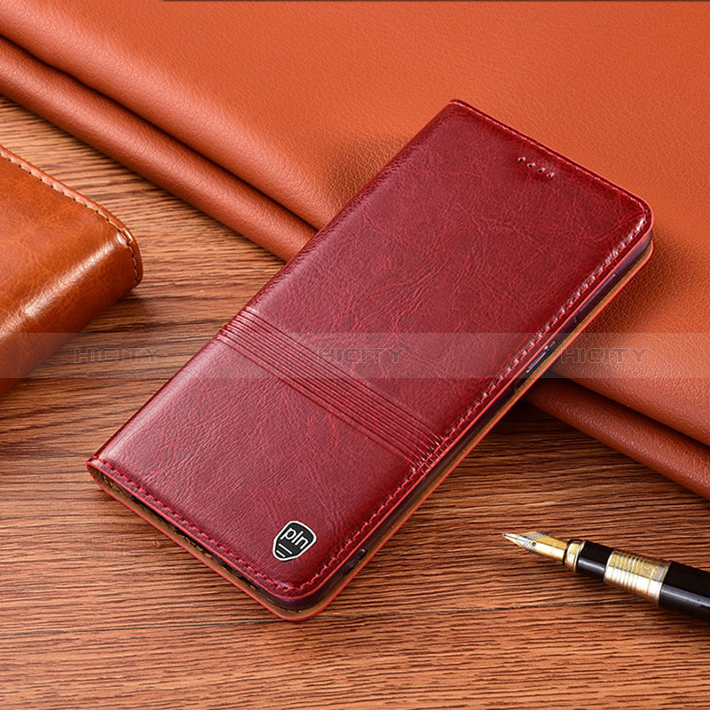 Custodia Portafoglio In Pelle Cover con Supporto H05P per Huawei P60 Pro Rosso