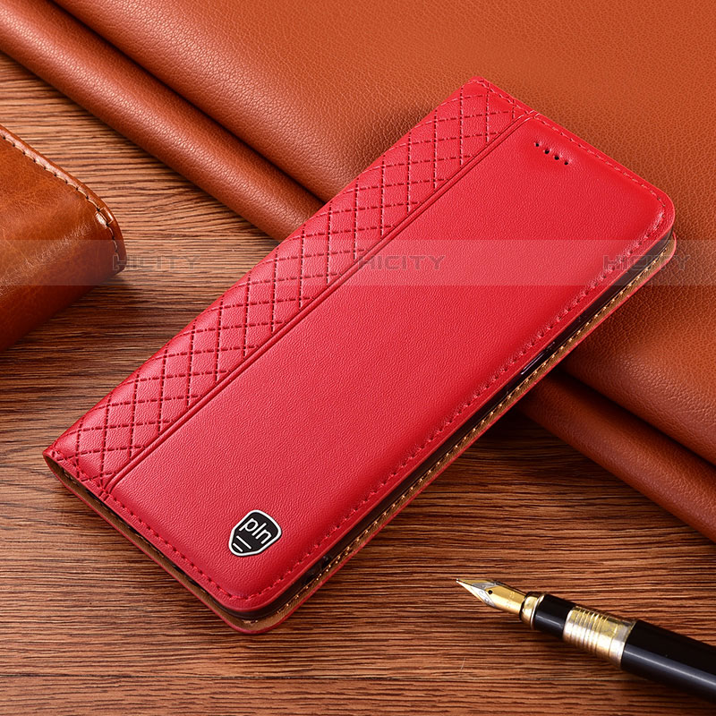 Custodia Portafoglio In Pelle Cover con Supporto H05P per Samsung Galaxy S21 FE 5G Rosso