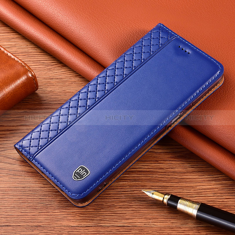 Custodia Portafoglio In Pelle Cover con Supporto H05P per Samsung Galaxy S24 5G Blu