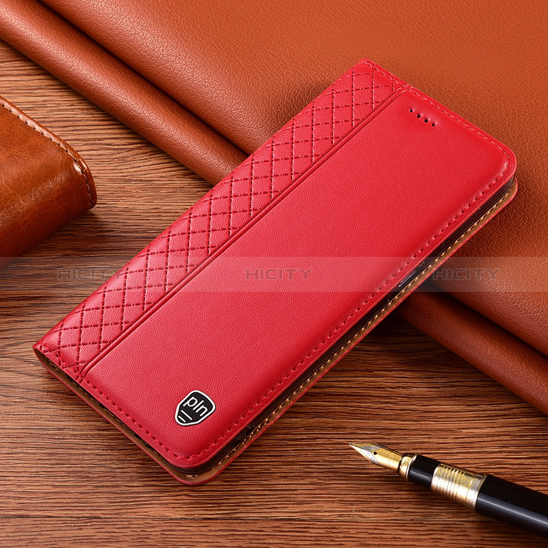 Custodia Portafoglio In Pelle Cover con Supporto H05P per Samsung Galaxy S24 5G Rosso