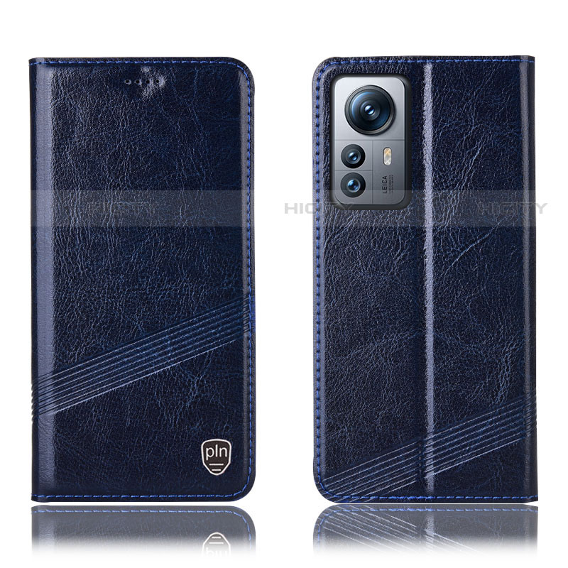 Custodia Portafoglio In Pelle Cover con Supporto H05P per Xiaomi Mi 12 Pro 5G Blu