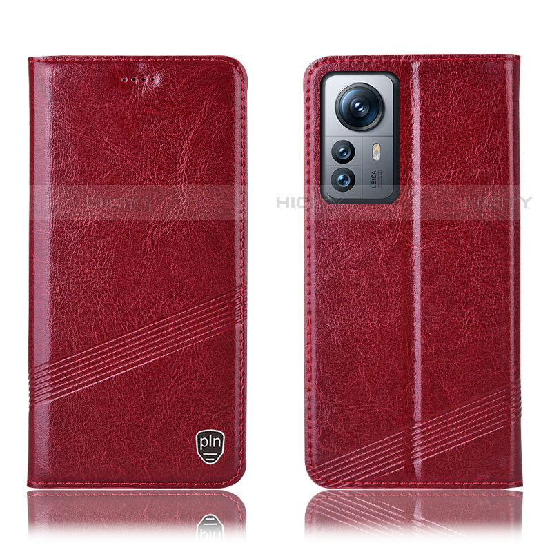 Custodia Portafoglio In Pelle Cover con Supporto H05P per Xiaomi Mi 12 Pro 5G Rosso