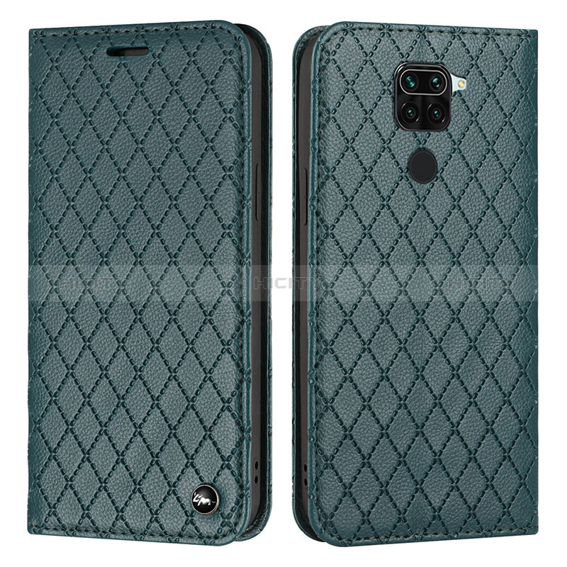 Custodia Portafoglio In Pelle Cover con Supporto H05X per Xiaomi Redmi 10X 4G Verde