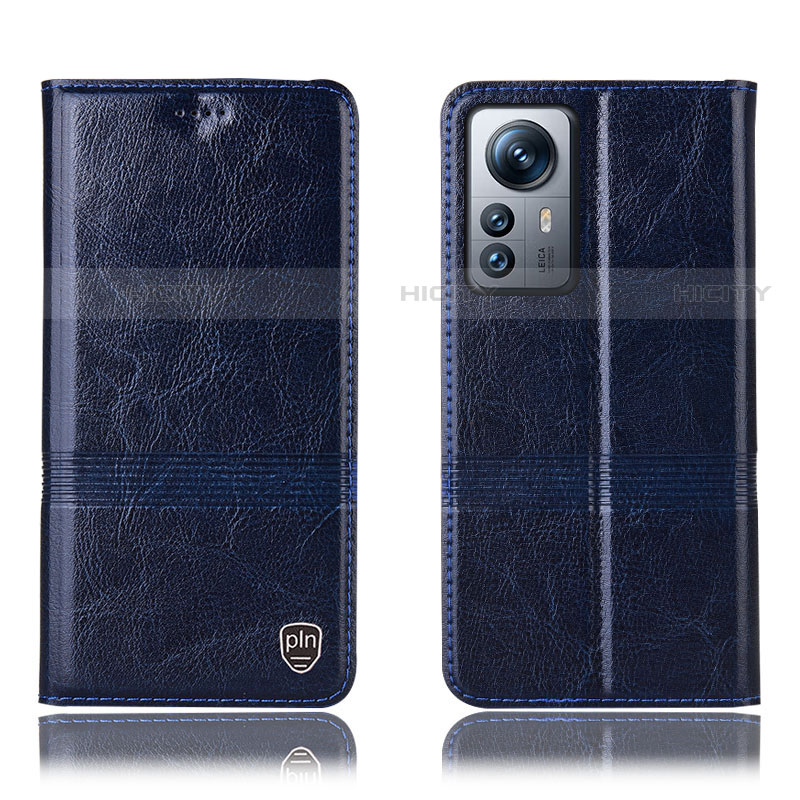 Custodia Portafoglio In Pelle Cover con Supporto H06P per Xiaomi Mi 12S Pro 5G Blu