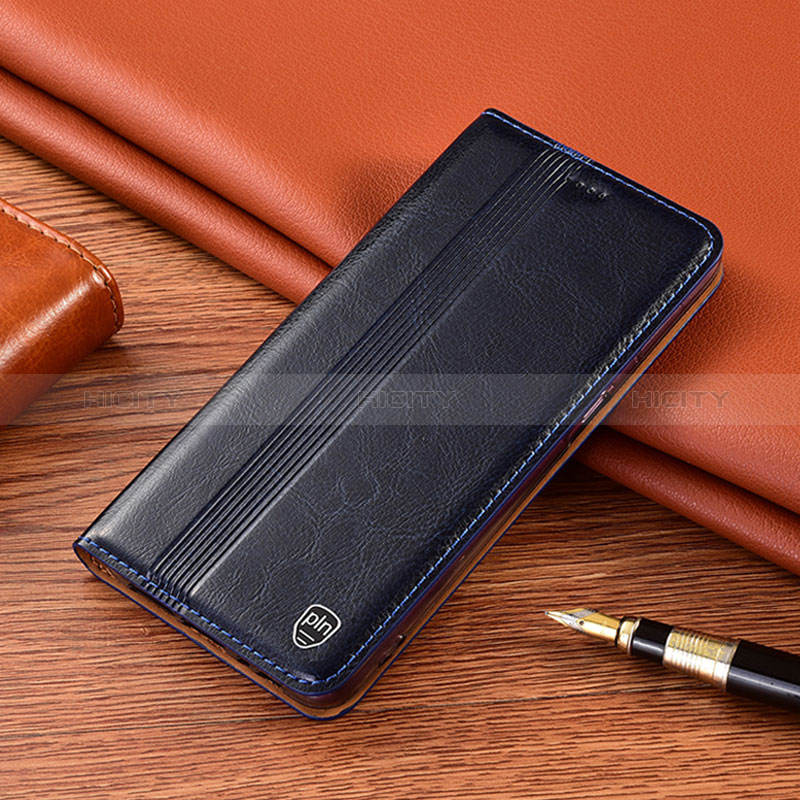 Custodia Portafoglio In Pelle Cover con Supporto H06P per Xiaomi Redmi 10X Pro 5G Blu