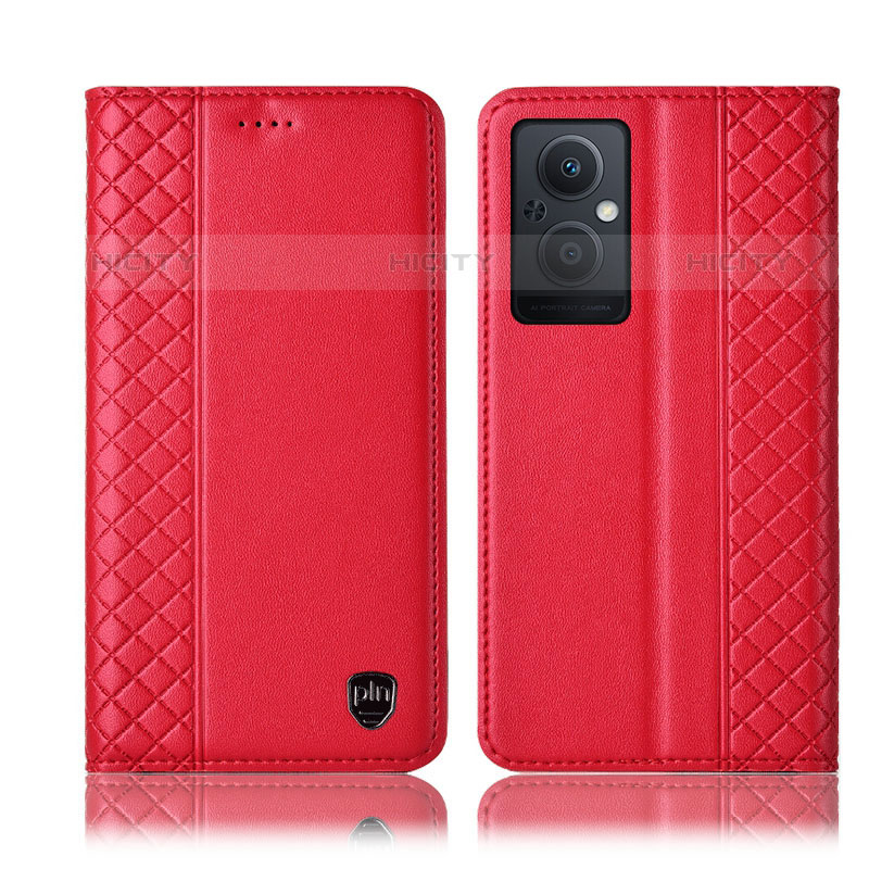 Custodia Portafoglio In Pelle Cover con Supporto H07P per OnePlus Nord N20 5G Rosso