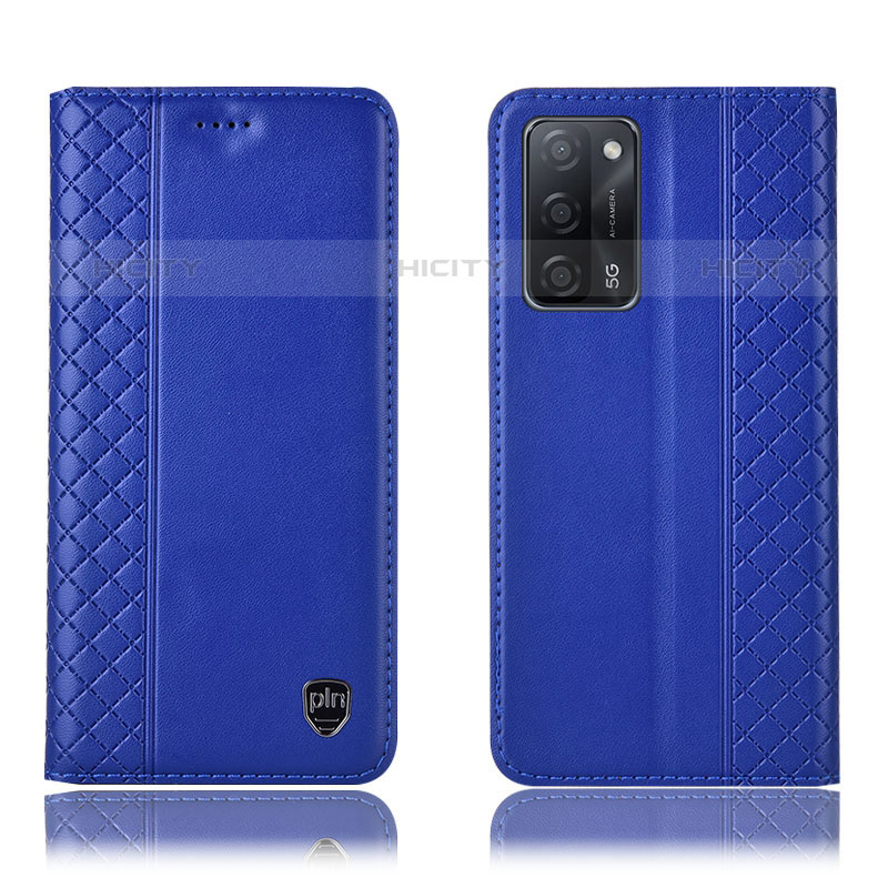 Custodia Portafoglio In Pelle Cover con Supporto H07P per Oppo A55 5G Blu