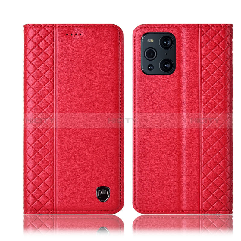 Custodia Portafoglio In Pelle Cover con Supporto H07P per Oppo Find X3 5G