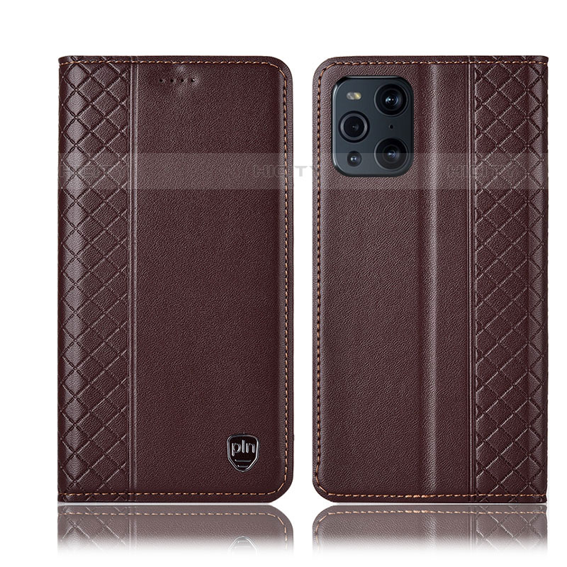 Custodia Portafoglio In Pelle Cover con Supporto H07P per Oppo Find X3 Pro 5G