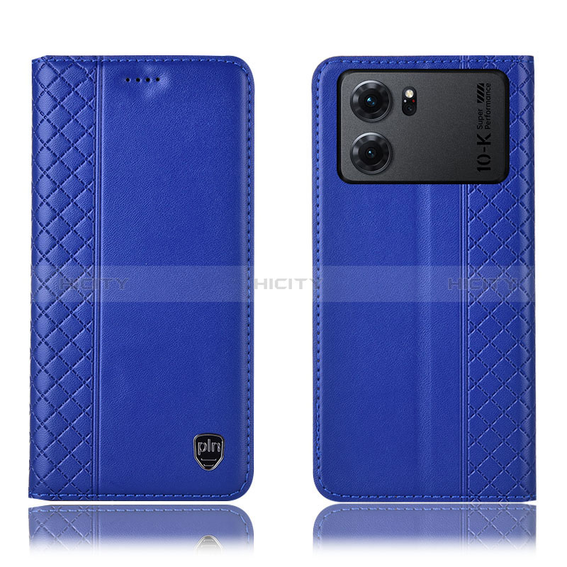 Custodia Portafoglio In Pelle Cover con Supporto H07P per Oppo K10 5G Blu