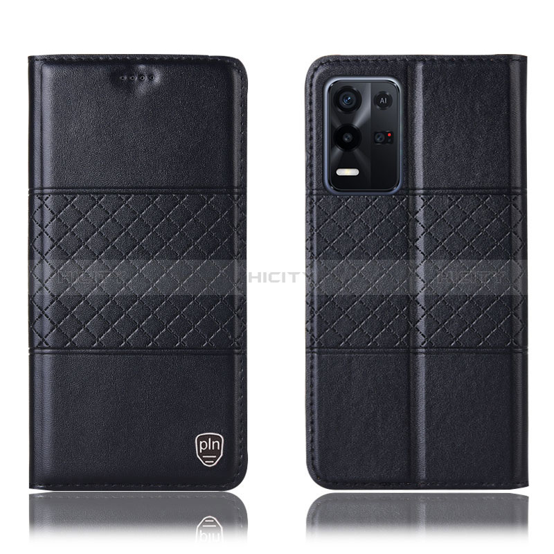 Custodia Portafoglio In Pelle Cover con Supporto H07P per Oppo K9X 5G Nero