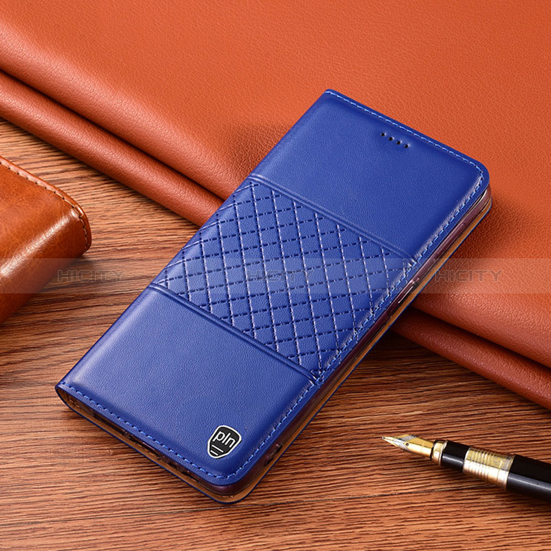 Custodia Portafoglio In Pelle Cover con Supporto H07P per Samsung Galaxy A30S Blu