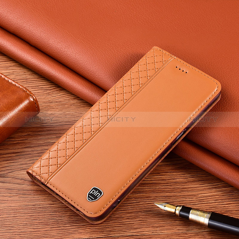 Custodia Portafoglio In Pelle Cover con Supporto H07P per Samsung Galaxy A51 4G Arancione