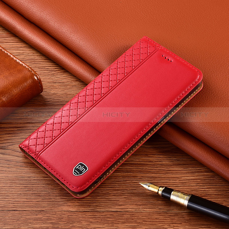 Custodia Portafoglio In Pelle Cover con Supporto H07P per Sony Xperia Ace II SO-41B Rosso