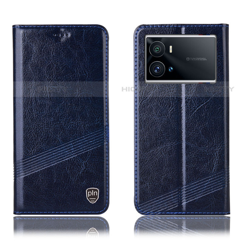 Custodia Portafoglio In Pelle Cover con Supporto H07P per Vivo iQOO 9 Pro 5G Blu