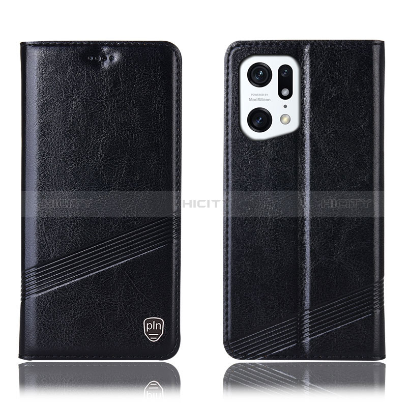 Custodia Portafoglio In Pelle Cover con Supporto H09P per Oppo Find X5 5G