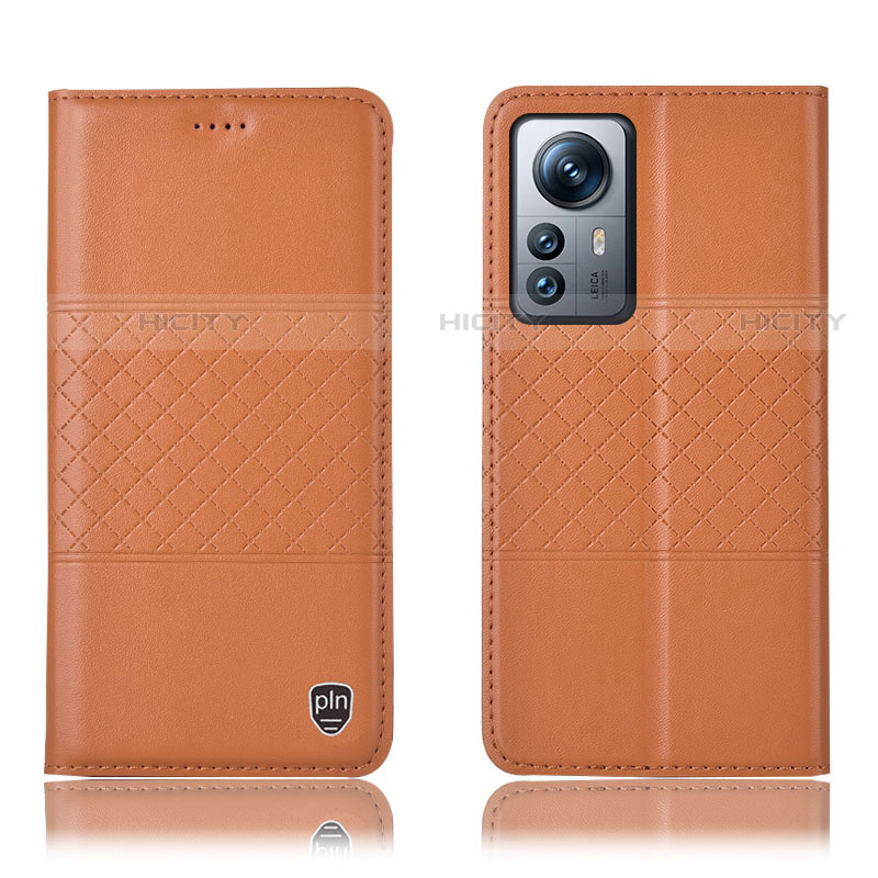 Custodia Portafoglio In Pelle Cover con Supporto H09P per Xiaomi Mi 12 Lite 5G Arancione
