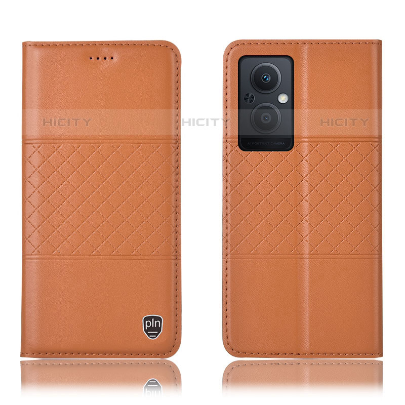 Custodia Portafoglio In Pelle Cover con Supporto H10P per OnePlus Nord N20 5G Arancione