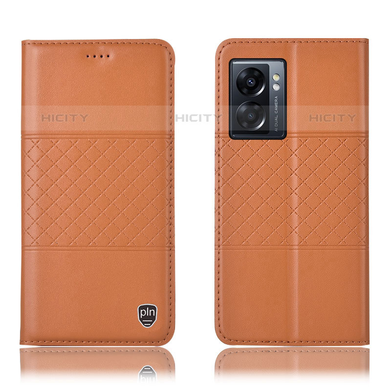 Custodia Portafoglio In Pelle Cover con Supporto H10P per OnePlus Nord N300 5G Arancione