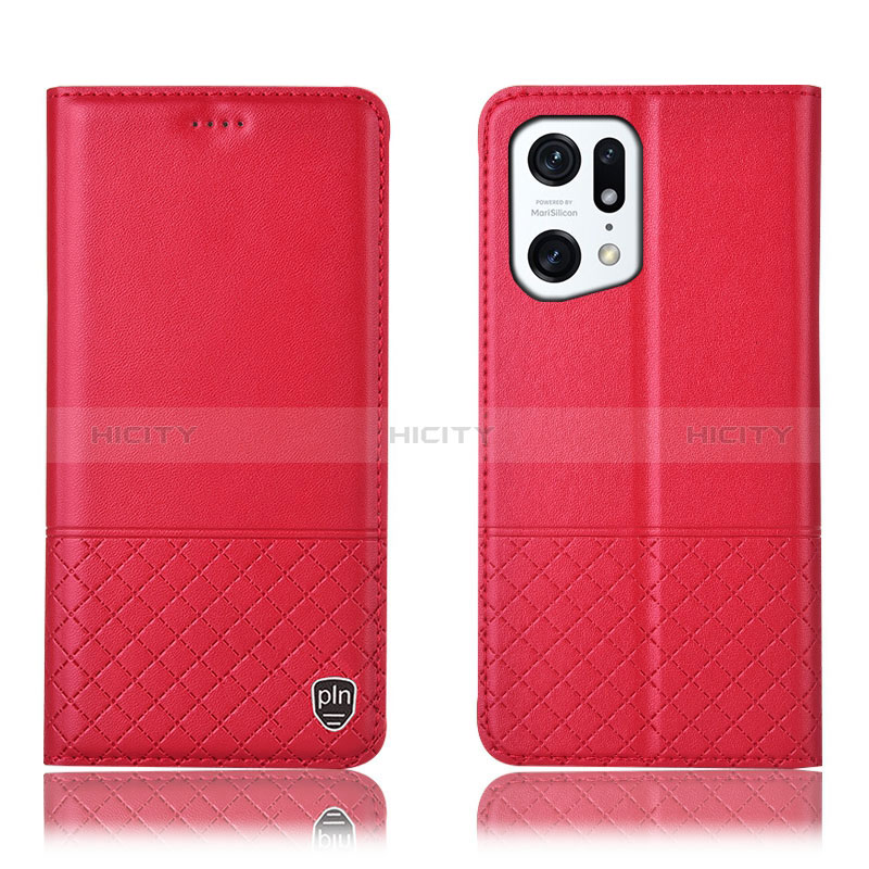 Custodia Portafoglio In Pelle Cover con Supporto H10P per Oppo Find X5 5G