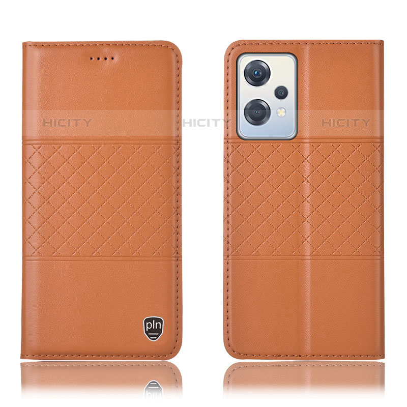 Custodia Portafoglio In Pelle Cover con Supporto H10P per Oppo K10X 5G Arancione