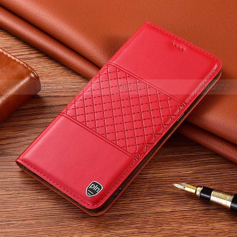 Custodia Portafoglio In Pelle Cover con Supporto H10P per Samsung Galaxy S21 Ultra 5G Rosso