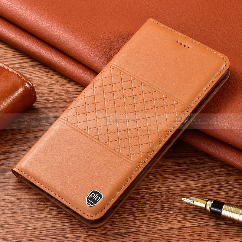 Custodia Portafoglio In Pelle Cover con Supporto H10P per Samsung Galaxy S24 Plus 5G Arancione