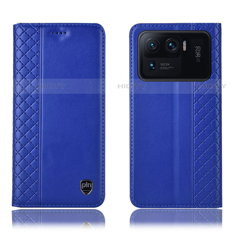 Custodia Portafoglio In Pelle Cover con Supporto H10P per Xiaomi Mi 11 Ultra 5G Blu