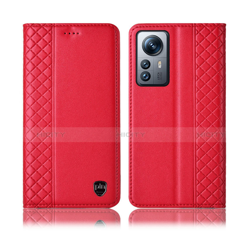 Custodia Portafoglio In Pelle Cover con Supporto H10P per Xiaomi Mi 12 5G Rosso