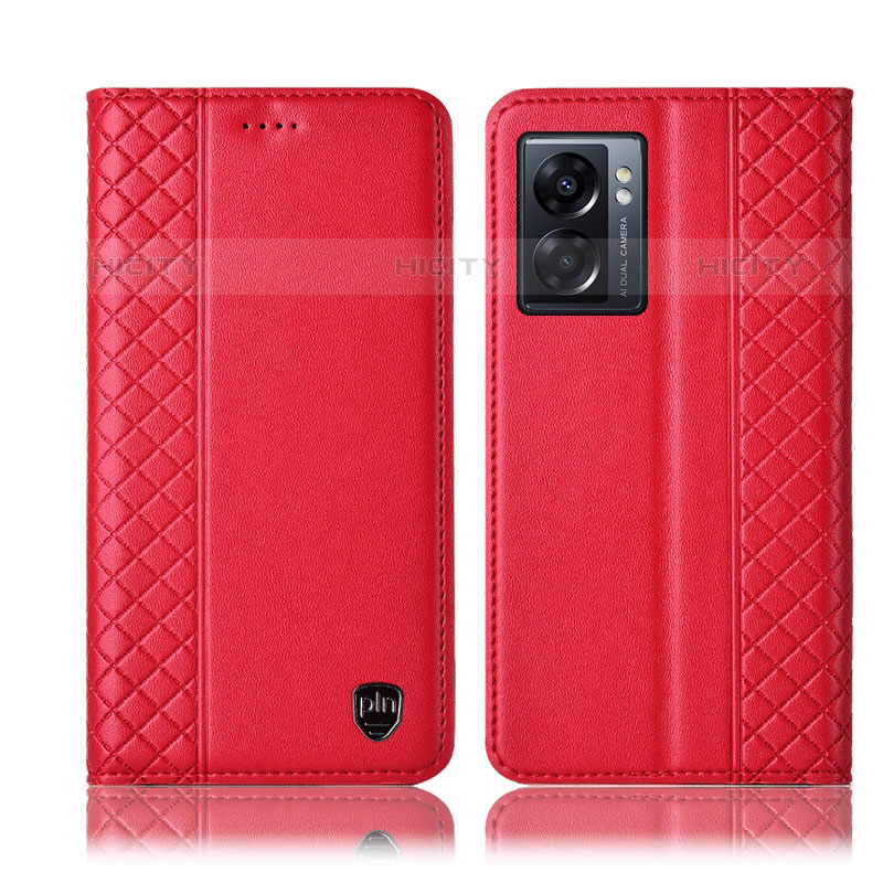 Custodia Portafoglio In Pelle Cover con Supporto H11P per OnePlus Nord N300 5G Rosso