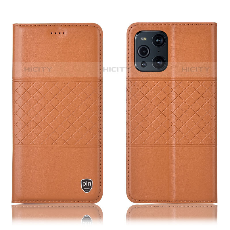 Custodia Portafoglio In Pelle Cover con Supporto H11P per Oppo Find X3 Pro 5G