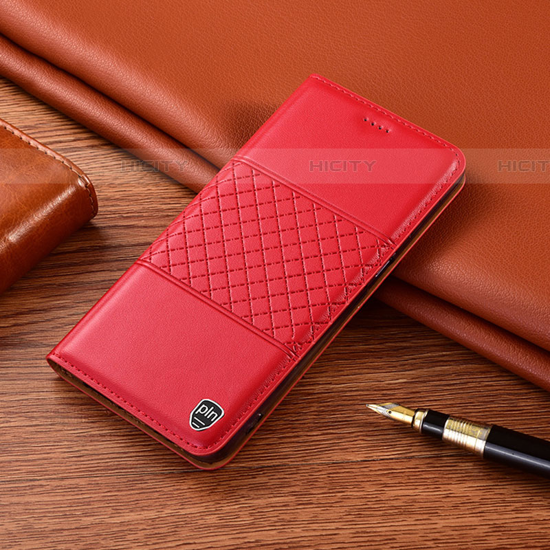 Custodia Portafoglio In Pelle Cover con Supporto H11P per Samsung Galaxy M13 4G Rosso