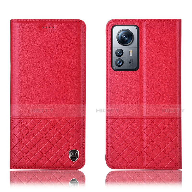 Custodia Portafoglio In Pelle Cover con Supporto H11P per Xiaomi Mi 12 5G Rosso