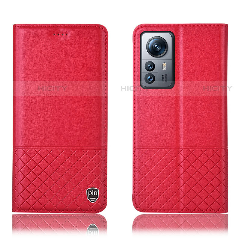 Custodia Portafoglio In Pelle Cover con Supporto H11P per Xiaomi Mi 12 Lite 5G Rosso