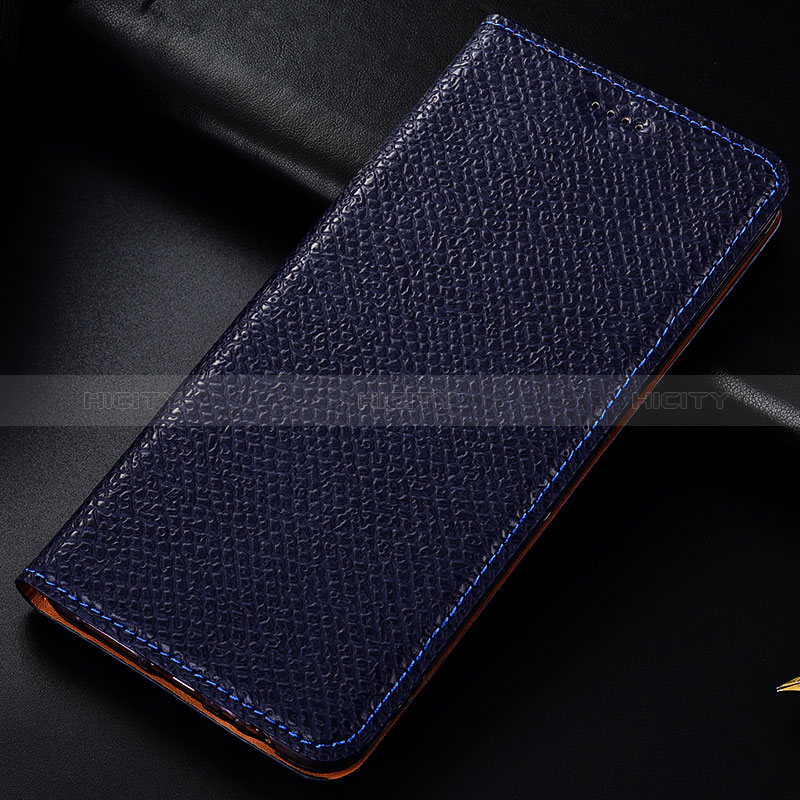 Custodia Portafoglio In Pelle Cover con Supporto H15P per Samsung Galaxy A40 Blu