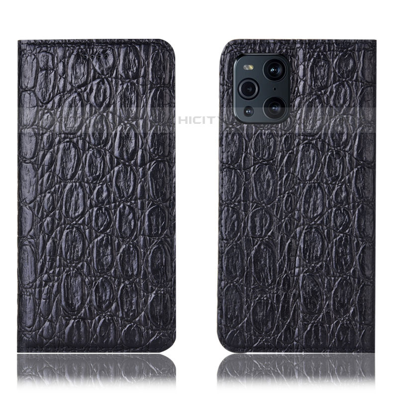 Custodia Portafoglio In Pelle Cover con Supporto H16P per Oppo Find X3 Pro 5G